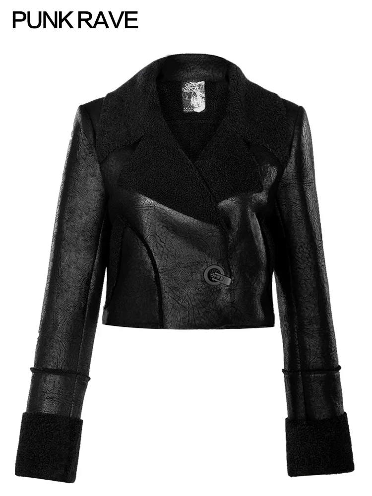 Женская куртка-кардиган в стиле панк черная приталенная куртка с отложным