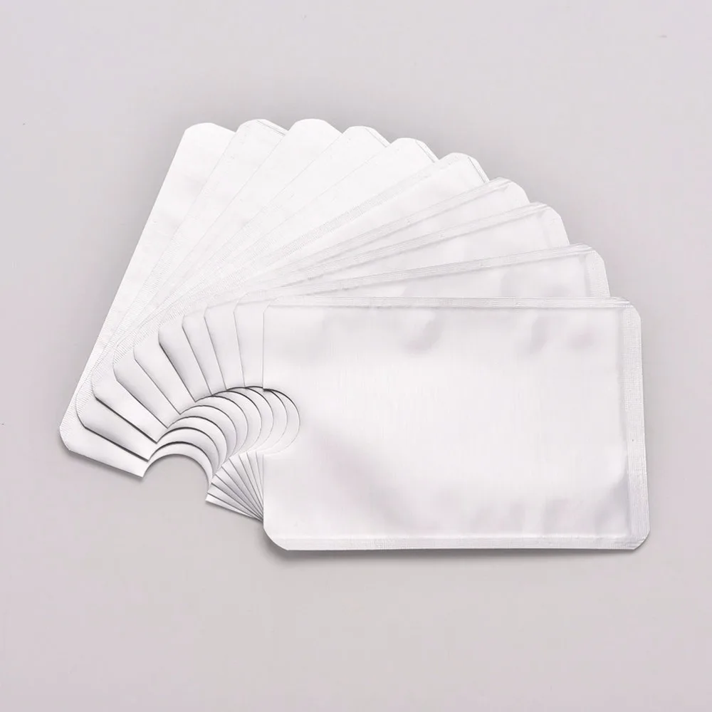 2020 серебристо-серый чехол для визитных карточек с рукавами из алюминиевой фольги