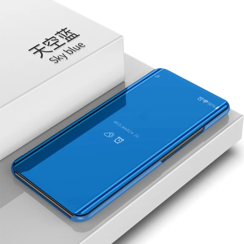 Чехол для Huawei Honor V20 роскошный зеркальный кожаный чехол с откидной крышкой и