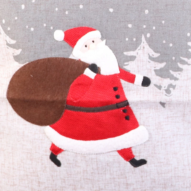 

1pc Christmas Snow Man Holiday Chair Covers Dining Room Printed Chair Slipcovers Xmas Arm Chair Covering Santa Cover