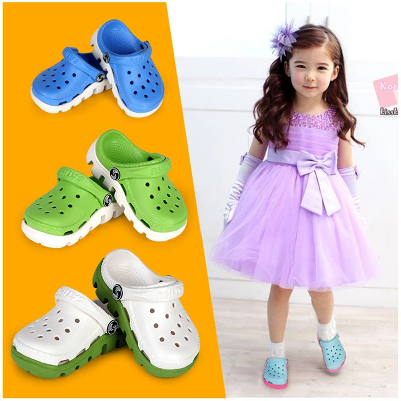

Fashion boys and girls beach slippers, children's sandals, summer cartoon children's shoes, EVA hole shoes, breathable wholesale