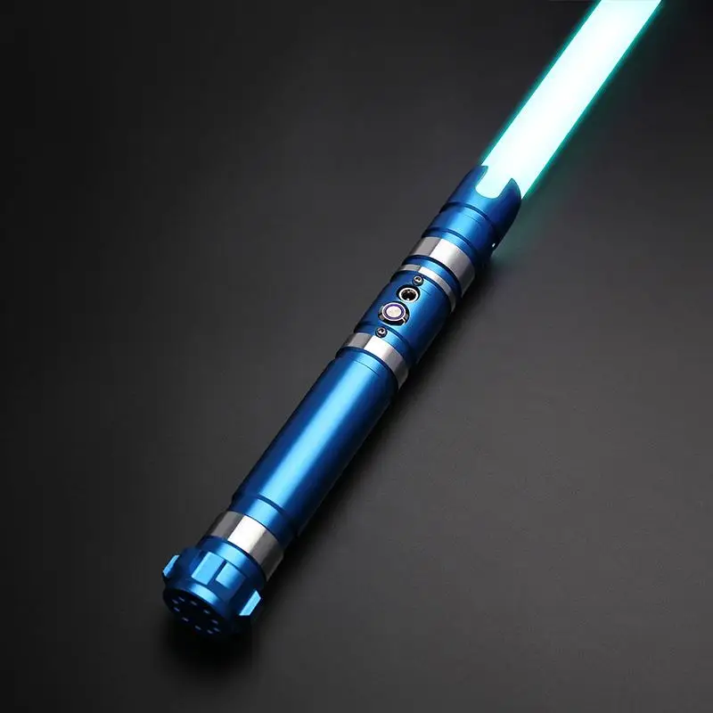 

Star Wars Smooth Swing Metal Hilt Dueling Lightsaber Toy Metal Handle Saber 10 SoundFonts 12 LED Light Force FX FOC Sword -TS012