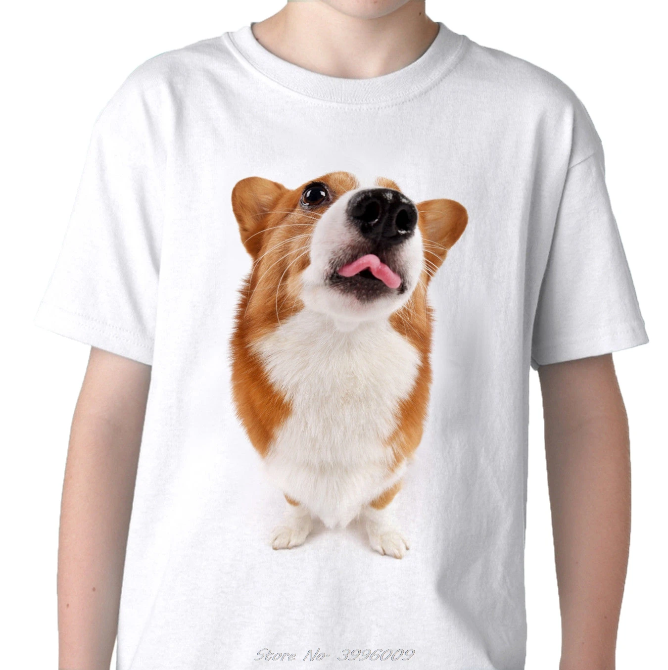 Welsh Corgi T-shirt Dog Top Animal Tee Design Mens Womens Summer Short Sleeve Cotton Tshirt Streetwear | Мужская одежда