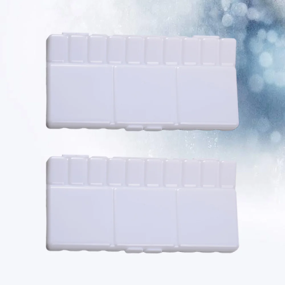

2Pcs Rectangle Folding Painting Watercolor Art Tool Art Paint Acrylic Paint Lid Paint Box Watercolor