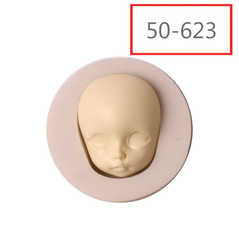 50-623 DIY 3D Baby Face силиконовая форма для шоколада Gumpaste Полимерная глина Смола ручной работы формы для мыла человеческое лицо помадка торт инструмент для украшения - Цвет: 50-623