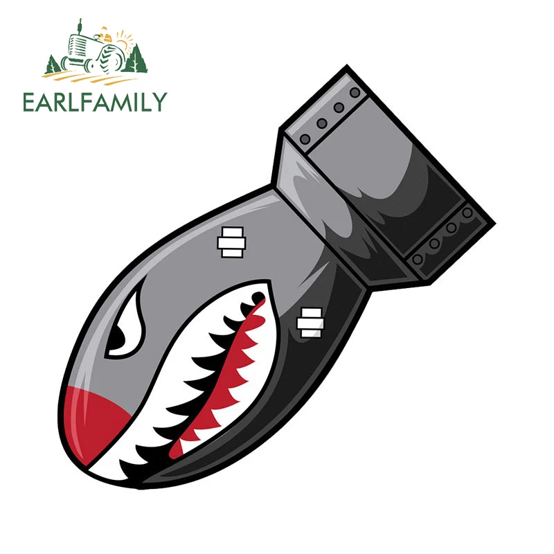EARLFAMILY 13 см X 12 6 для бомбы летающий тигр акула рот автомобильные наклейки