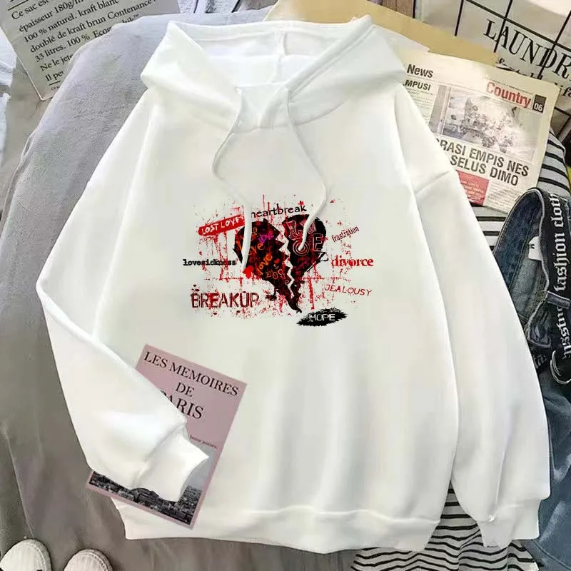 

Весенняя уличная одежда, черные топы с принтом скелета, Толстовка Оверсайз в стиле гранж и аниме, уличная одежда, женские свитшоты в стиле хи...