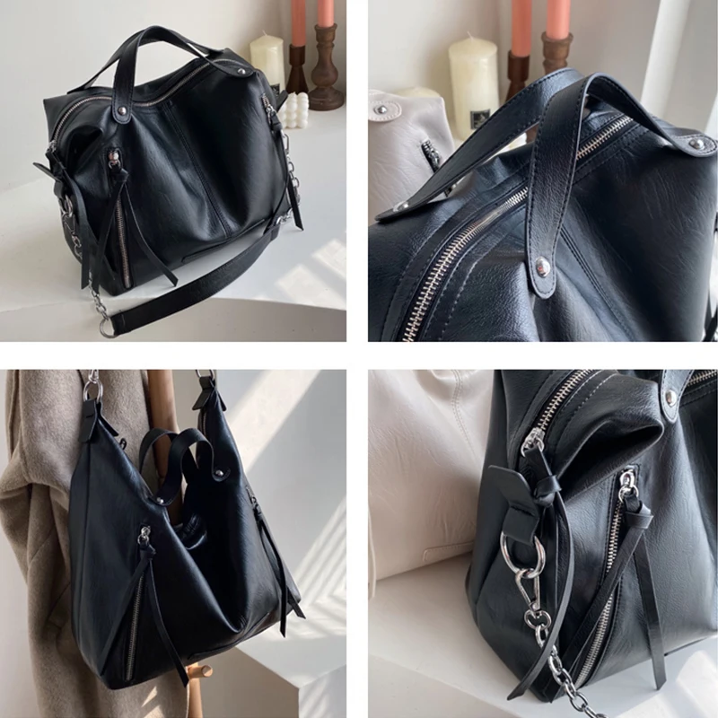 

JIEROTYX Fashion Shoulder Bag Large Capacity Young Female Bags Simple Designer Bag Temperament Ladies Beach Shopping Handbag