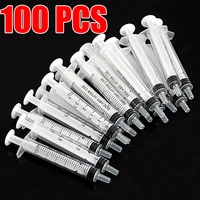 100pcs 3ml reusable sterile measuring plastic nutrient syringe capacity transparent with scale injection medical tool hydroponic