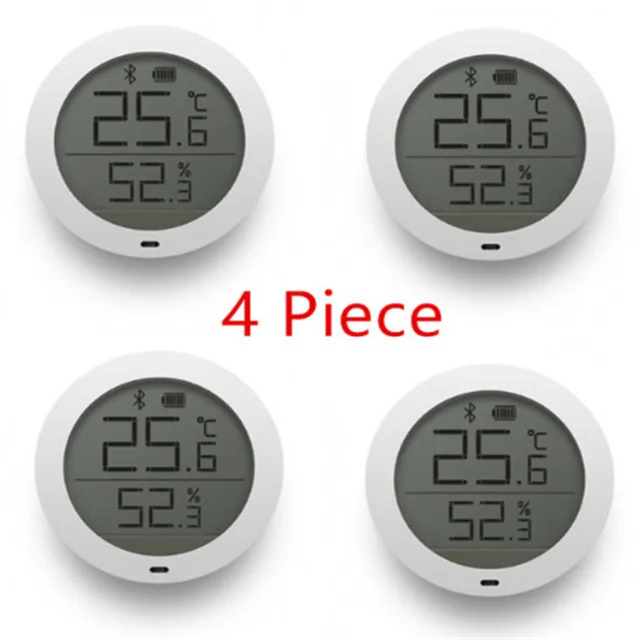 4 pcs Xiaomi Mijia Bluetooth температура влажность цифровой термометр измеритель влажности сенсор ЖК-экран Smart Mi Home приложение - Цвет: 4 pcs