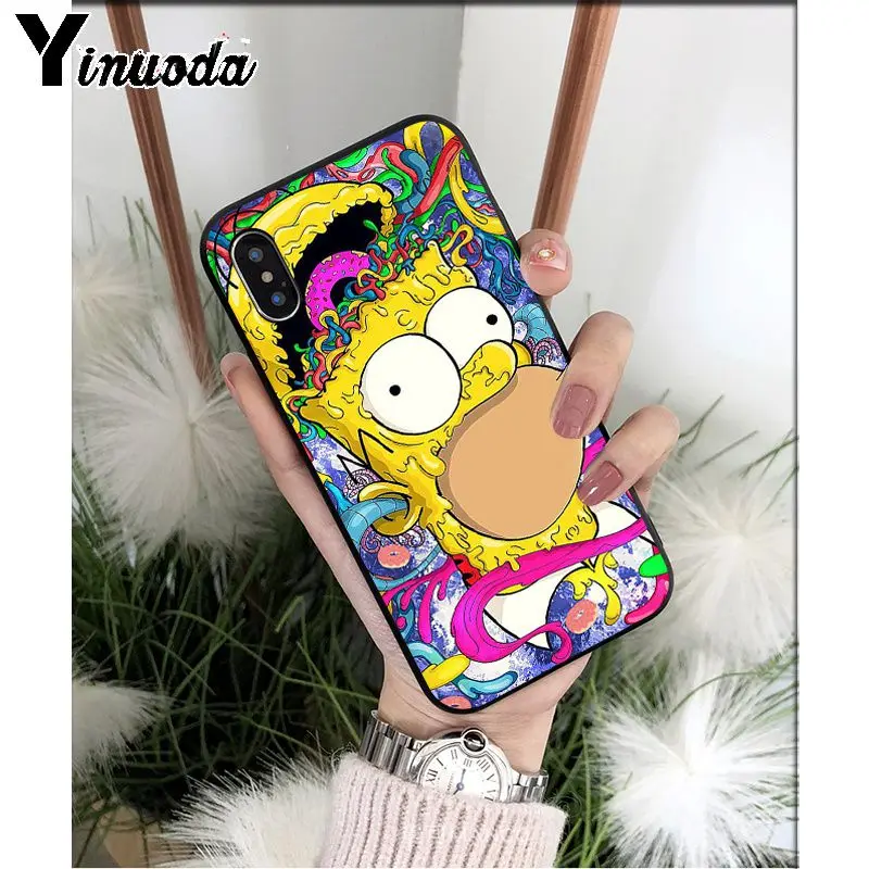 A15 Yinuoda Забавный мультфильм Симпсон аниме мягкий, силиконовый, из ТПУ чехол для телефона Apple iPhone 8 7 6S Plus X XS MAX 5 5S SE XR чехол - Цвет: A15