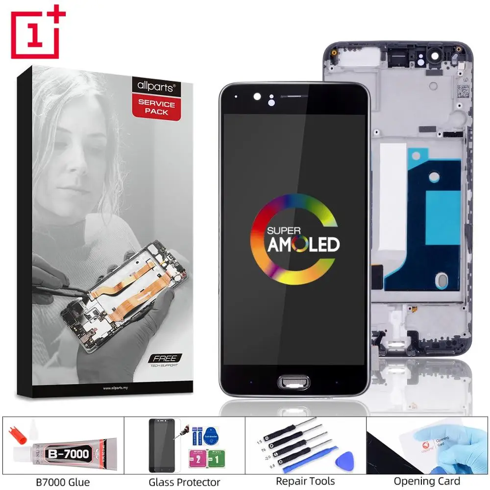 Amoled Дисплей для Oneplus 5T A5010 LCD в сборе с тачскрином Оригинал 6.01'' черный|Экраны