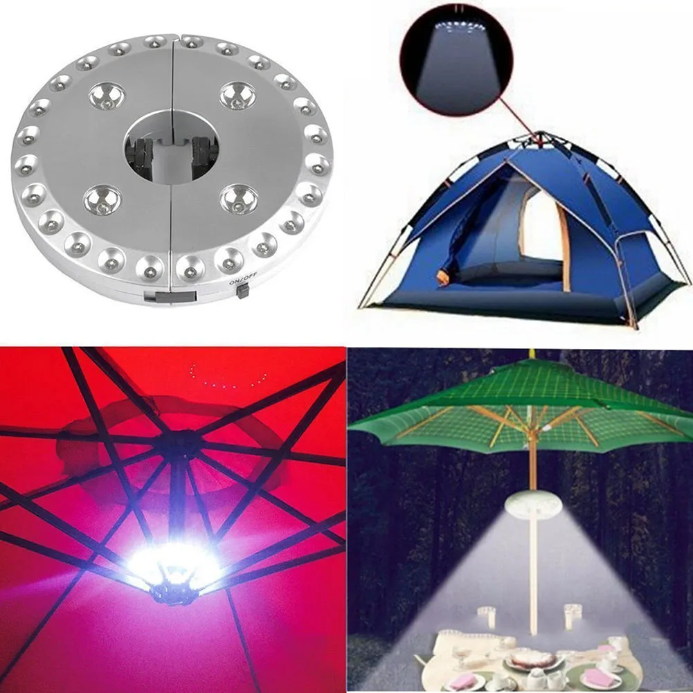 

Newest 24+4 LED Multi-function Umbrella Light Outdoor garden Hook LED Lumen Camping Light