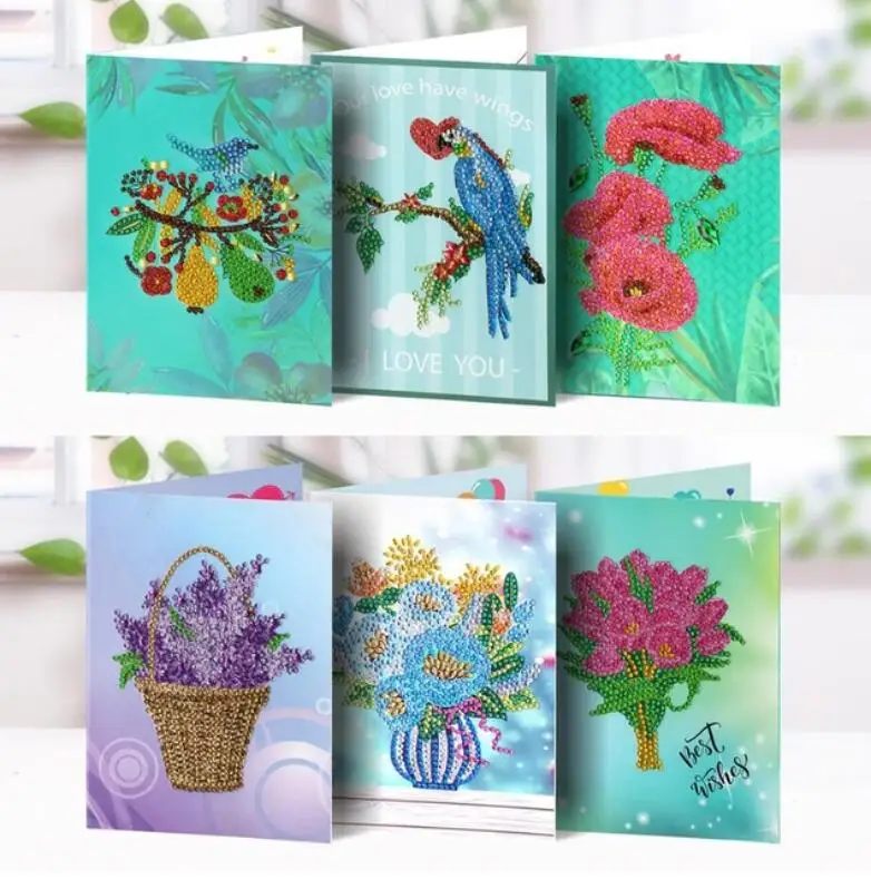 26x18cm 8 шт Алмазная картина мультфильм Мини Санта Клаус Счастливого Рождества бумажные поздравительные открытки на крафт-бумаге DIY детский фестиваль поздравительные открытки подарок - Цвет: 26x18cm