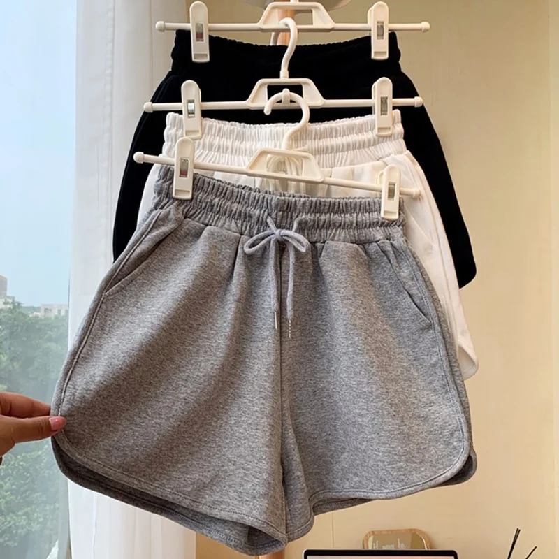 

Solid Color Lace Up Shorts Women Summer Loose Short Pants Trousers high waisted shorts