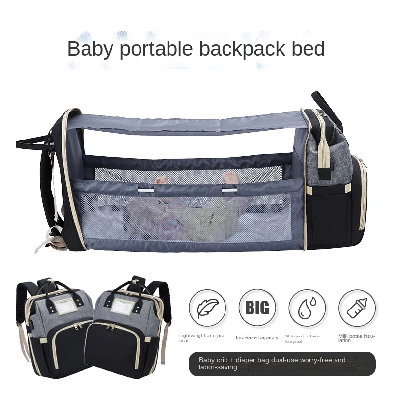 

Large-capacity foldable crib bag Mommy bag Mother and baby bag Backpack Pregnant woman expecting childbirth bag Diaper bag