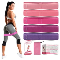 5 resistance levels exercise resistance fabric loop bands set non slip workout hip training band fitness equipment for home gym