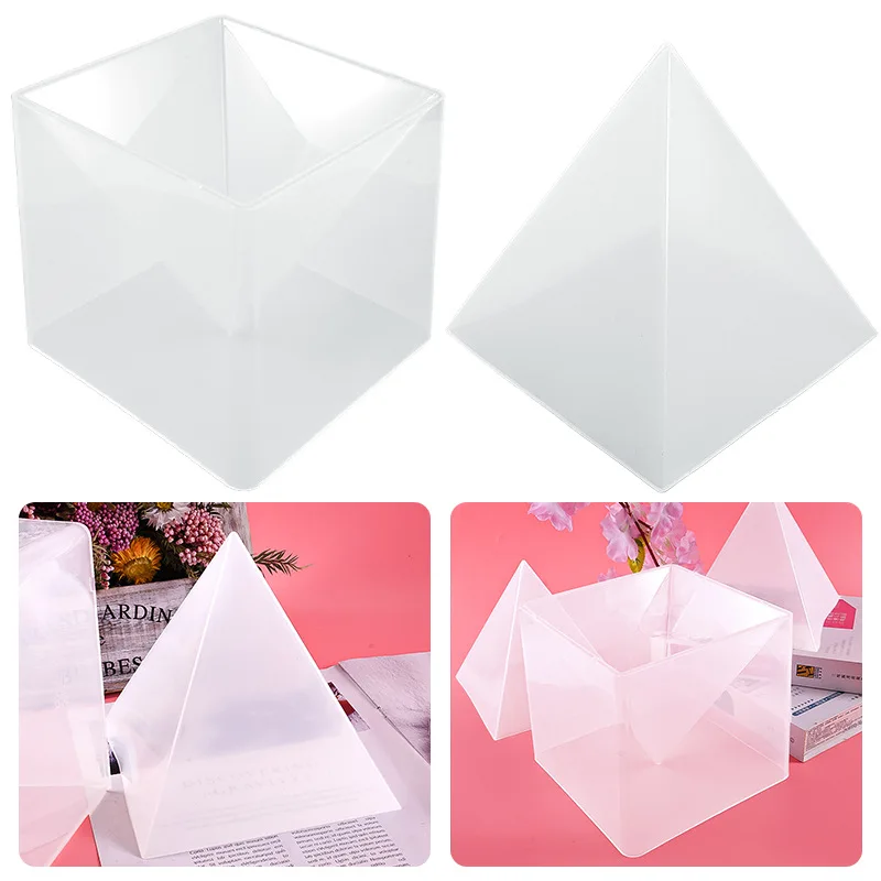 Molde de silicona transparente supergrande para decoraci&oacute;n del hogar, moldes de resina de cristal para bricolaje, mesa de resina, 3 uds.-1
