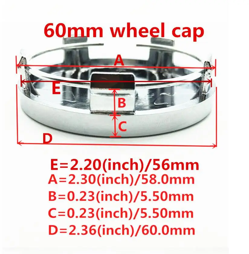 4pcs 56mm 60mm 68mm car Wheel Center Cover Hub Cap Resin Badge Emblem sticker Styling accessories | Car Stickers