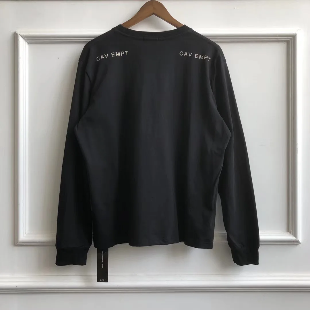 2019FW лучшее качество Cav empt тройники с длинным рукавом для мужчин и женщин с принтом CAVEMPT Хлопок Свободные топы подходят для мужчин с. Е. Футболки