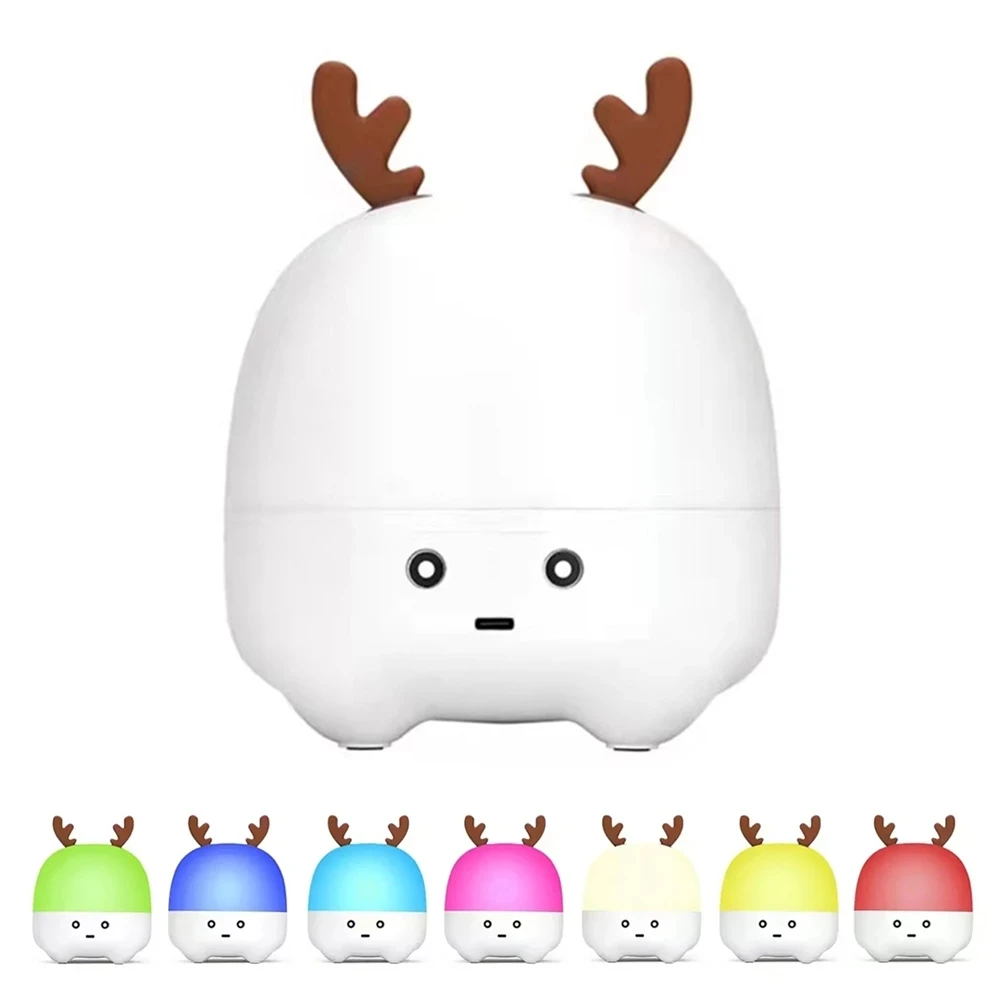 

Wireless Deer Colorful Night Light Bluetooth Speaker Home Decor Wireless Bluetooth 5.0 Speaker Heavy Bass For Christmas Gifts