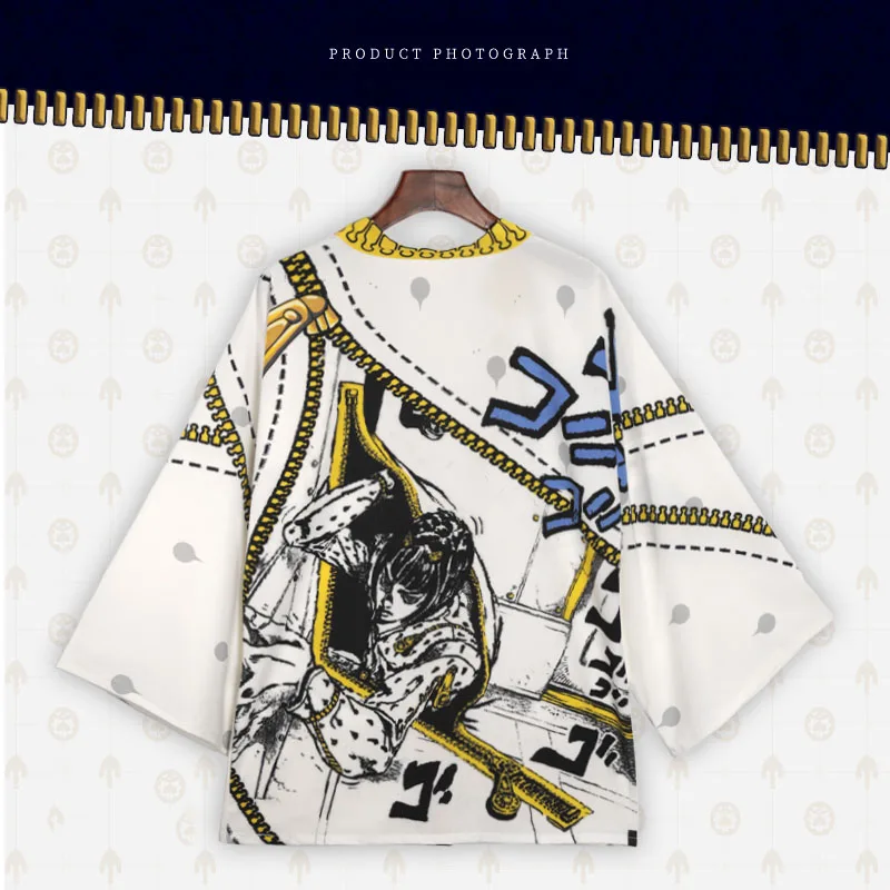 

Anime JoJo's Bizarre Adventure: Golden Wind Cosplay Costumes Kimono Yukata Unisex Outerwear Coat Daily Haori One Size