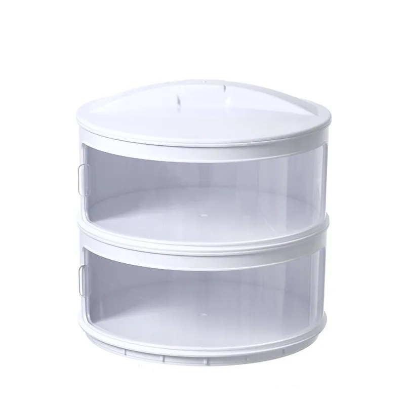 

Dust Isolation Anti Fly Multi Layer Heat Preservation Kitchen Cover Table Leftover Storage Box Transparent Kitchen Stackable
