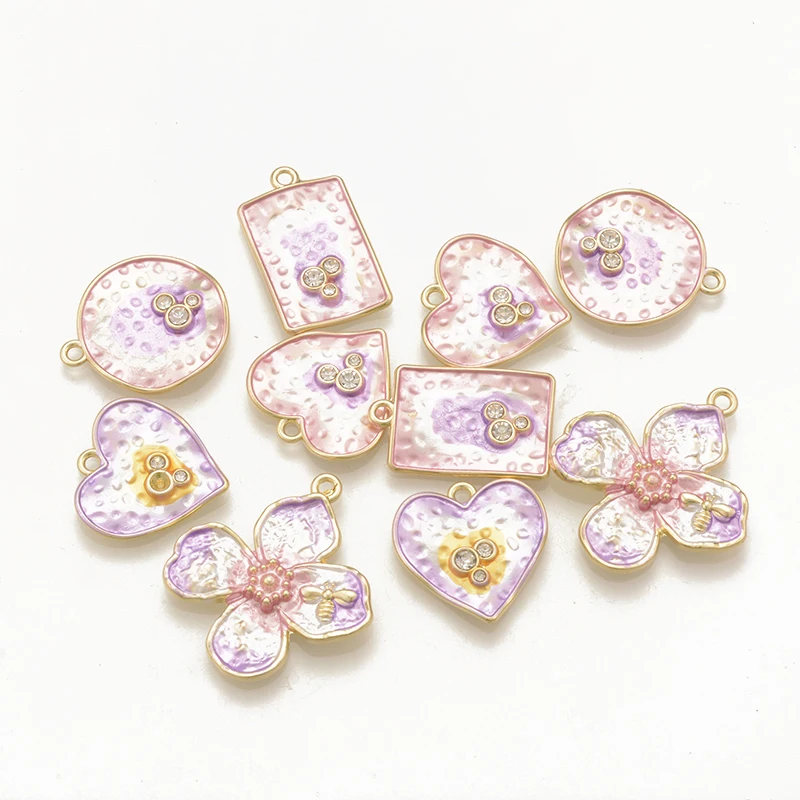 2 шт. позолоченные латунные подвески с градиентом | Украшения и аксессуары