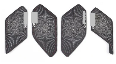 

For 2018 -2021 VW Tiguan MK2 LHD front rear door Interior Audio Speaker Sound Cover Sticker Trim Decoration matte 4pcs/set