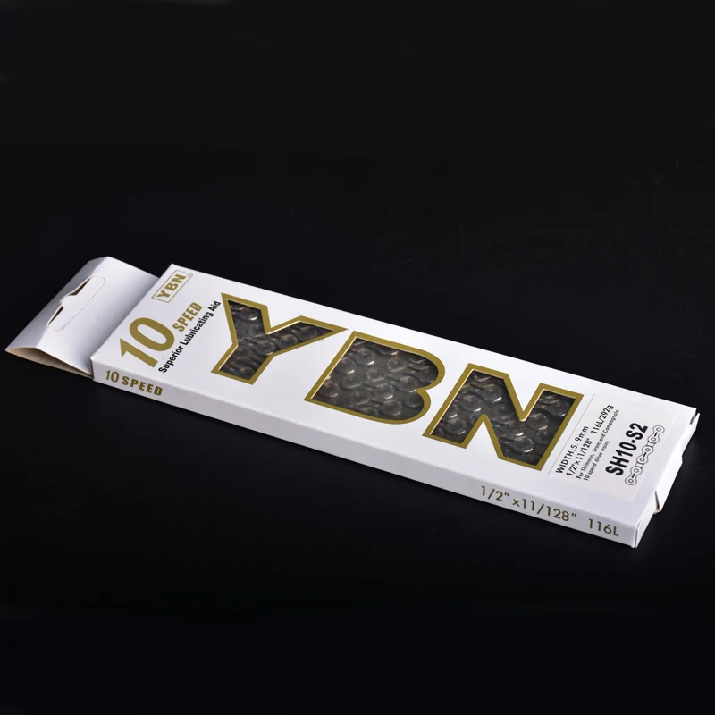 Цепь велосипедная YBN MTB BMX на 10 скоростей система 1x10 s с волшебной пряжкой 116L