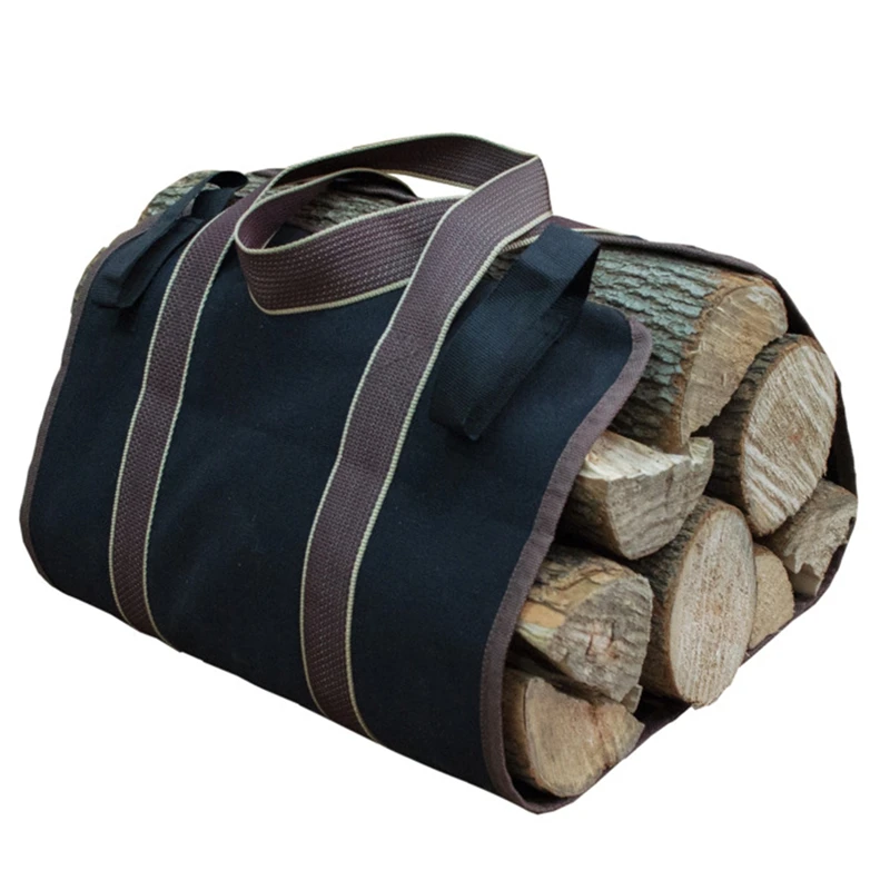 

New Supersized Canvas Firewood Wood Carrier Bag Log Camping Outdoor Holder Carry Storage Bag Wooden Canvas Bag