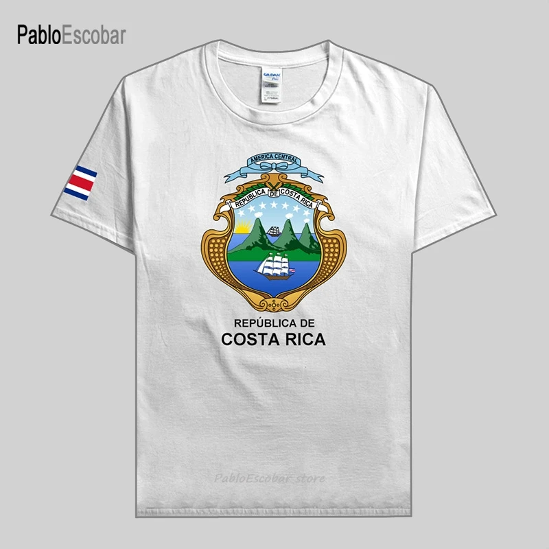 Футболка Коста-Рики для мужчин футболки национальной команды 100% хлопок футболка