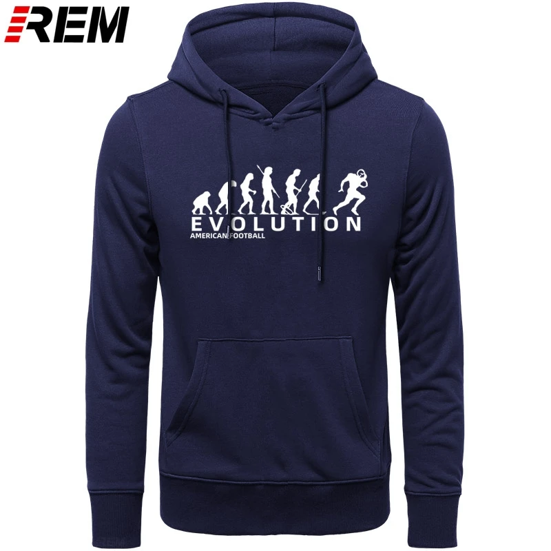 

REM American Football Mans Evolution Hoodies Ape To - Mens Charcoal Grey Hoodies, Sweatshirts