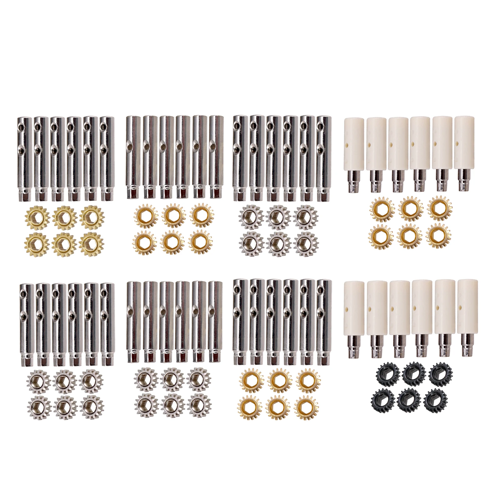 

6pcs Guitar Tuning Pegs Keys Machine Heads Mount Hex Hole Gear 1:18 1:15 Ratio
