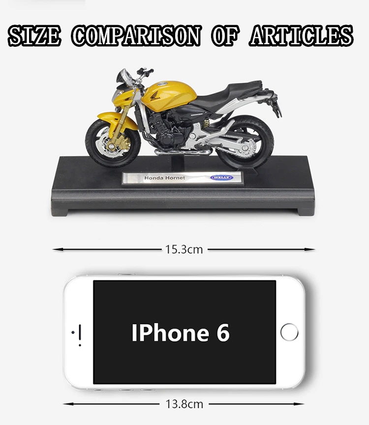WELLY 1:18 HONDA Hornet литая под давлением модель мотоцикла из сплава игрушка для детей подарок на день рождения коллекция игрушек