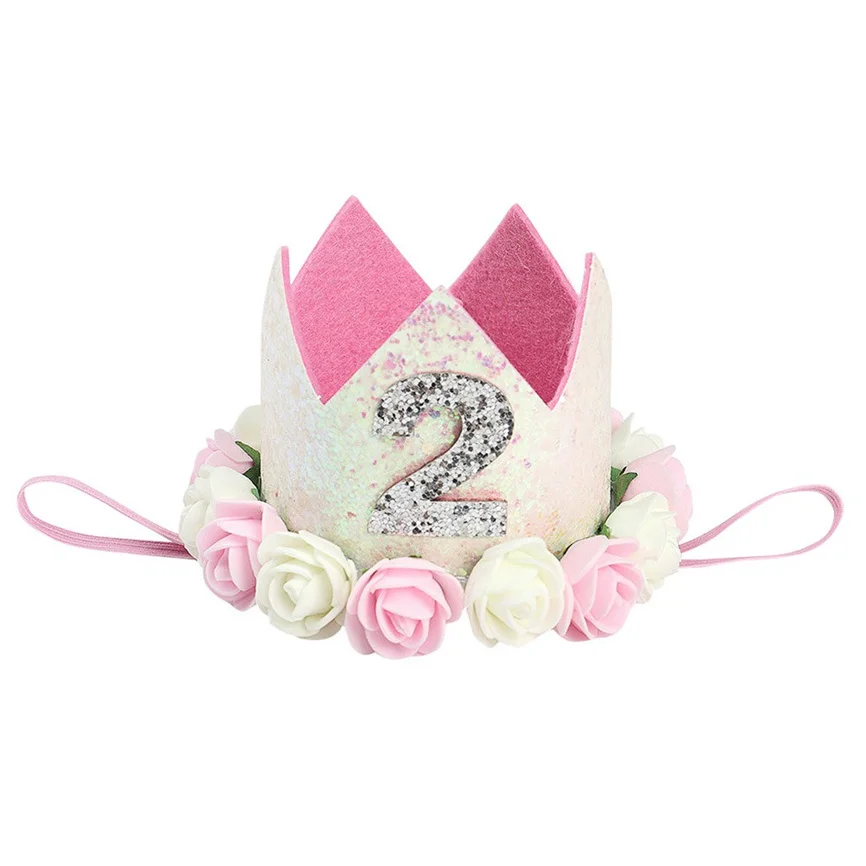 Hair Accessories For Girls Baby Flower Birthday Hat Children Party Crown Creative Photo Band | Детская одежда и обувь