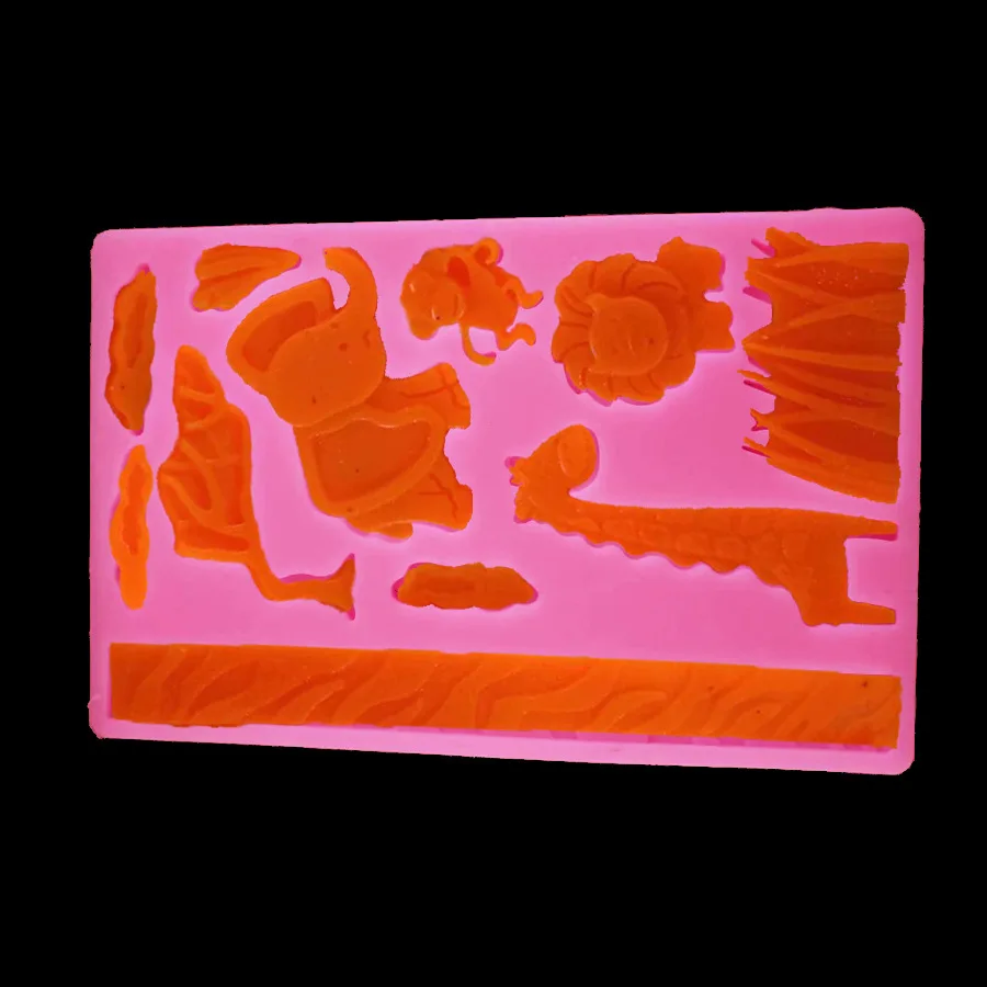 Силиконовая форма для мыла Aomily в форме слона Льва жирафа обезьяны шоколада