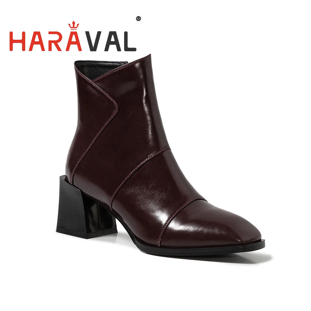 

Женские кожаные ботильоны на молнии, на толстой подошве