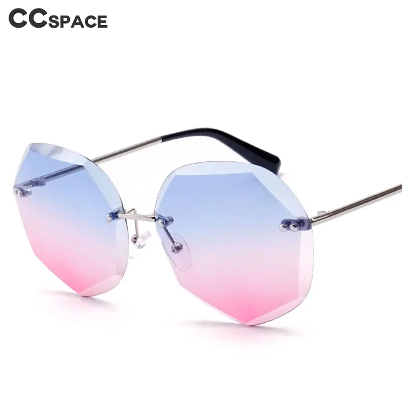 47194 безрамные обрезные солнцезащитные очки в форме сердца для мужчин и женщин