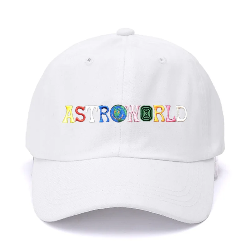 Высокое качество Трэвиса Скотта Astroworld бейсболка из хлопка Бейсбол Кепки для Для мужчин Для женщин в стиле хип-хоп шляпа папы костяная Гаррос Snapbacks - Цвет: Белый