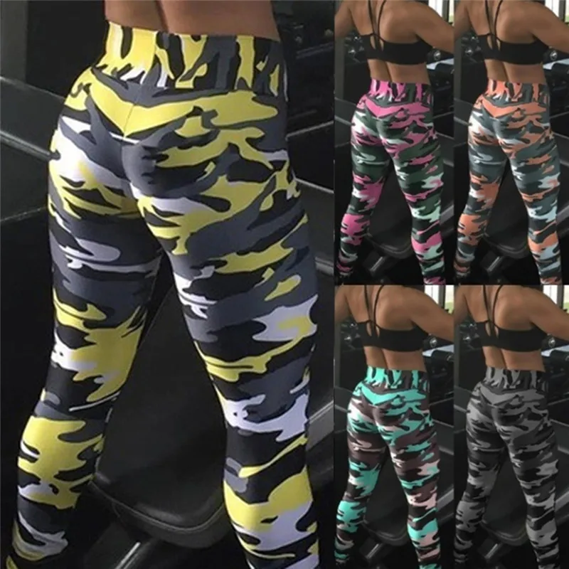

2021 Camouflage Womens For leggins Graffiti Style Slim Stretch Trouser Army Green Leggings Deportes Pants