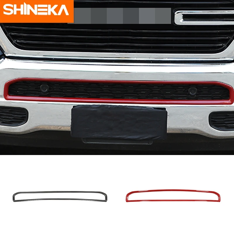 

SHINEKA Car Stickers For Dodge RAM 1500 Car Front Bumper Grilles Decoration Cover Stickers Assessories For Dodge RAM 1500 2018+