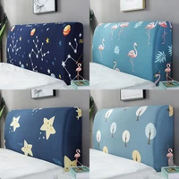 modern elastic all inclusive bed head cover floral dust proof bed head back protection dust cover plain soft headboard cover