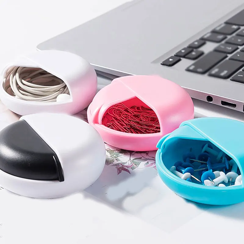 

Round Shaped All In Order Earphone Case Protective Wire Cable Organizer Data Line Rotating Storage Jewelry Multi-function Box