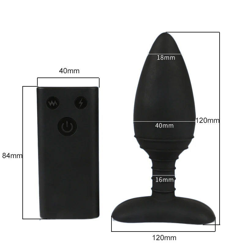 Беспроводная Удаленная вибрационная Анальная пробка бондаж Электрический шок