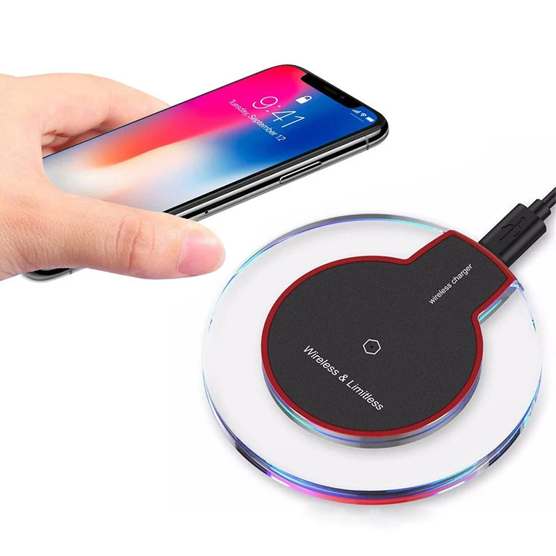 Беспроводное зарядное устройство Кристалл зарядки приемник Pad адаптер для iPhone 11