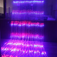 2021 led string lights waterfall curtain icicle garland lamps fairy light night light for garden wedding birthday decoration