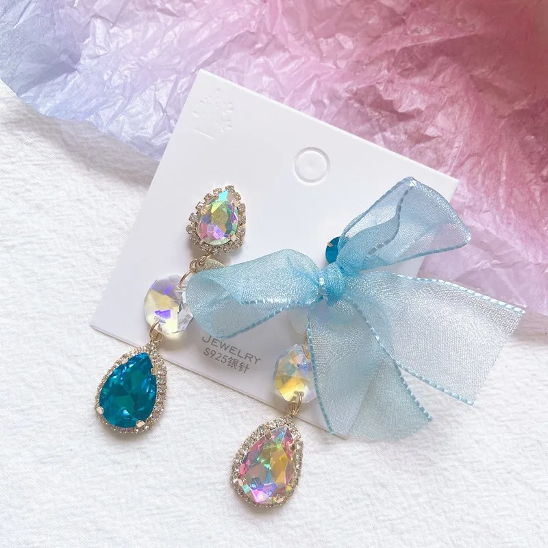 Женские асимметричные серьги-капельки MENGJIQIAO корейские элегантные висячие