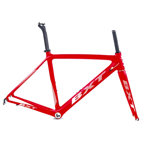 BXT full red Aero дороги углерода рама китайская дорожная Bicicleta карбоновая рама 50/53/55 см кадров углерода маршрут, углеродный руль для велосипеда Рама - Цвет: BXT full red