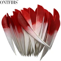 50pcslot ontfihs 4 inch arrow feather fetching archery fetches real feathers water drop for arrows diy